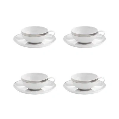 Vista Alegre Domo Gold Tea Cup & Saucer In Platina