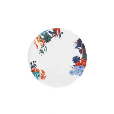 Vista Alegre Duality Dinner Plate In Blue;white;red