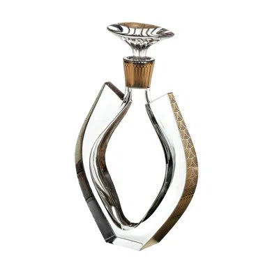 Vista Alegre Fenix 27.05 Oz. Whiskey Decanter In Gold;clear