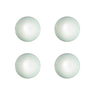Vista Alegre Fiji 10.87" Dinner Plate In White;green