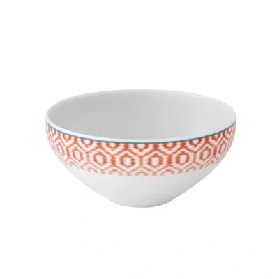 Vista Alegre Fiji 20.56 Oz. Cereal Bowl In White;pink
