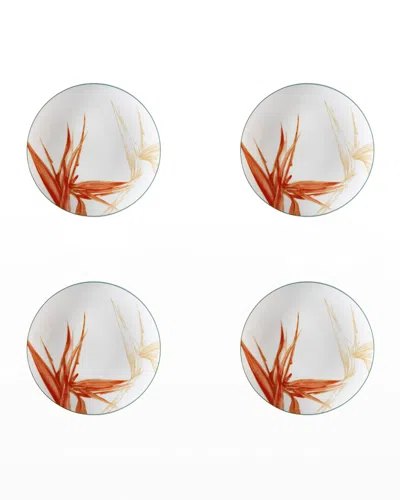 Vista Alegre Fiji Dessert/salad Plates, Set Of 4 In White