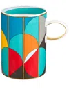 Vista Alegre Futurismo Porcelain Mug In Blue