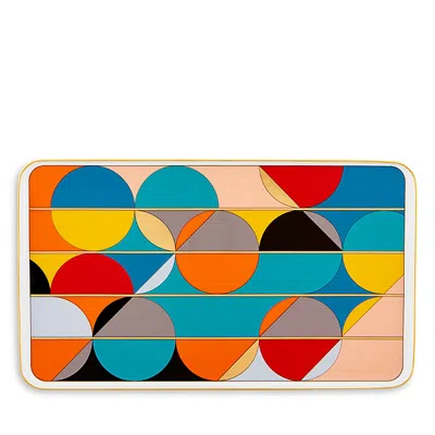 Vista Alegre Futurismo Rectangular Tray - Small In Multi