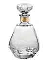 Vista Alegre Gemstone Whiskey Decanter With Gold Details In White