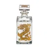 Vista Alegre Golden Whisky Decanter With Gold Dragon In Transparent