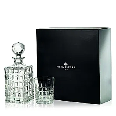 Vista Alegre Helsinky Case With Whisky Decanter And 4 Old Fashioned Glasses In Clear