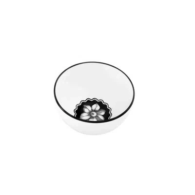 Vista Alegre Herbariae 11.2938 Oz. Rice Bowl In Black;white