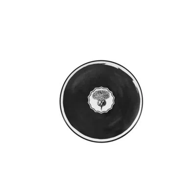 Vista Alegre Herbariae 9.09" Dessert Plate In Black;white