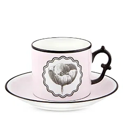 Vista Alegre Herbariae By Christian Lacroix Teacup And Saucer In Pink