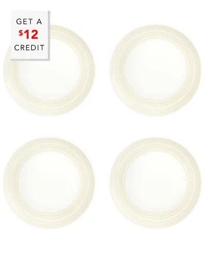 Vista Alegre Ivory Dessert Plates (set Of 4) With $12 Credit