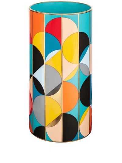 Vista Alegre Large Futurismo Porcelain Vase In Blue