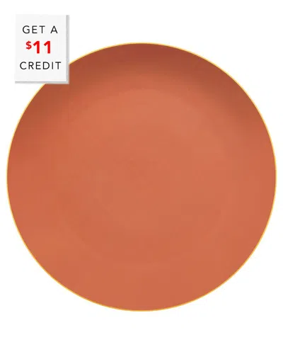 Vista Alegre Mar Salmon Charger Plate With $11 Credit In Orange