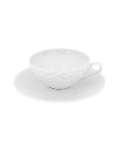 Vista Alegre Mar Tea Cup & Saucer In White