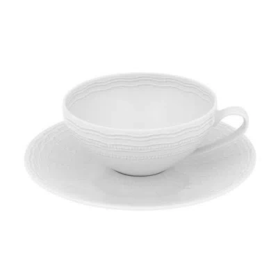 Vista Alegre Mar Teacup & Saucer In White