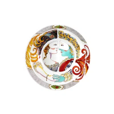 Vista Alegre Mariinsky Centerpiece 14.8" Dinner Plate In Green;red;orange