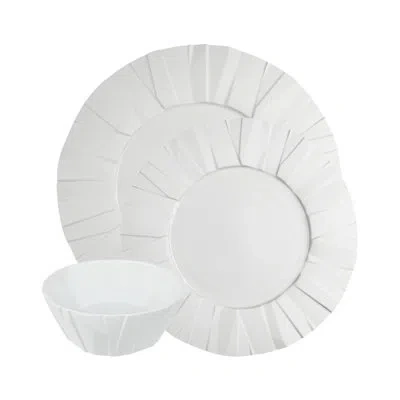 Vista Alegre Matrix 3 Piece Place Setting, Service For 1 In White