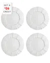 Vista Alegre Matrix Dessert Plates (set Of 4) With $26 Credit In White