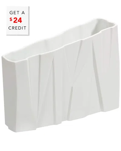 Vista Alegre Matrix Large Vase With $24  Credit In White