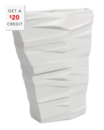 Vista Alegre Matrix Tall Large Vase With $20 Credit In White