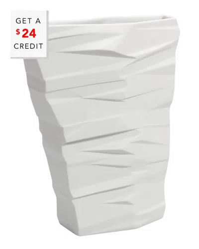 Vista Alegre Matrix Tall Large Vase With $24  Credit In White