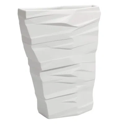 Vista Alegre Matrix White 10.35" Porcelain Table Vase
