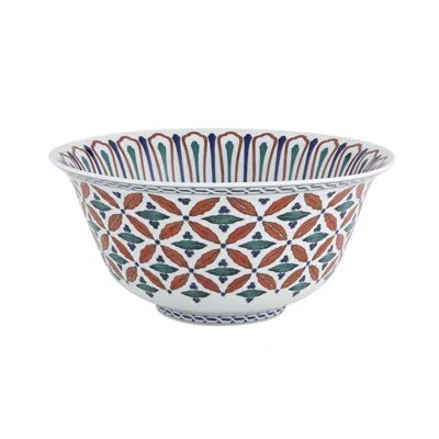 Vista Alegre Niceia Salad Bowl In Green;orange