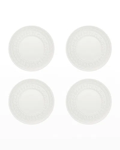 Vista Alegre Ornament Bread & Butter Plates, Set Of 4 In White