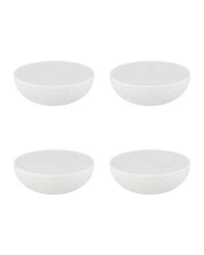 Vista Alegre Ornament Cereal Bowls, Set Of Four In White