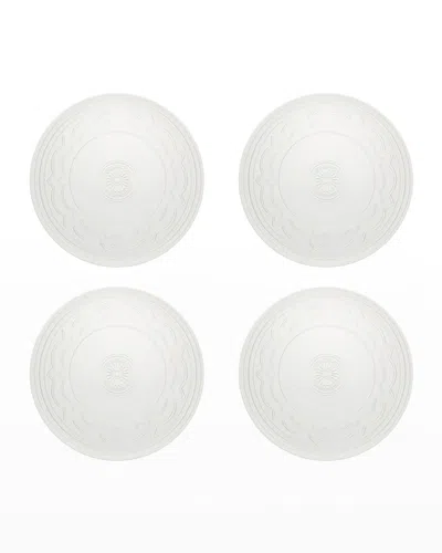 Vista Alegre Ornament Charger Plates, Set Of Four In White