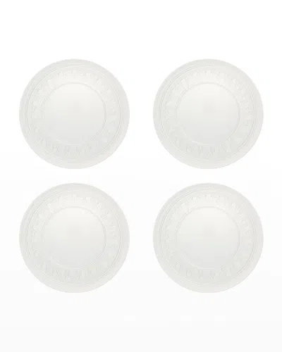 Vista Alegre Ornament Dessert/salad Plates, Set Of Four In White