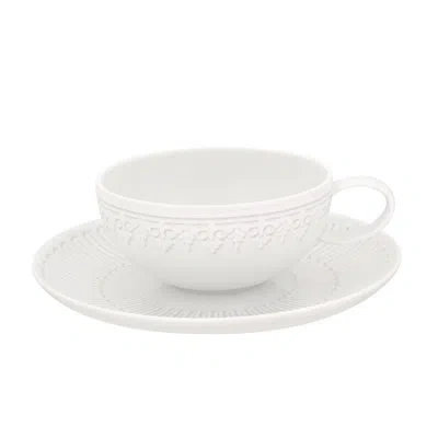 Vista Alegre Ornament Teacup And Saucer In White