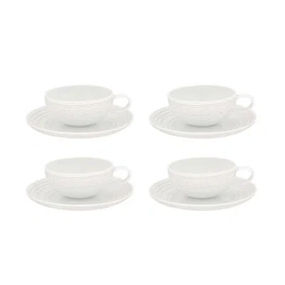 Vista Alegre Ornament Teacup And Saucer In White