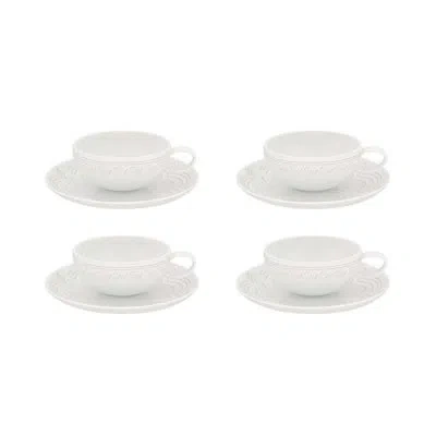 Vista Alegre Ornament Teacup And Saucer In White