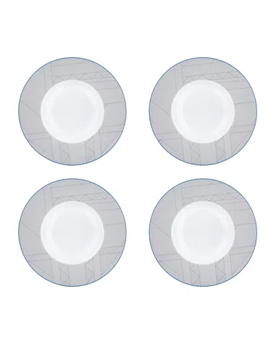 Vista Alegre Orquestra Soup Plates, Set Of 4 In Blue