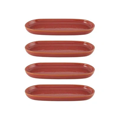 Vista Alegre Oval Plate/tray In Coral