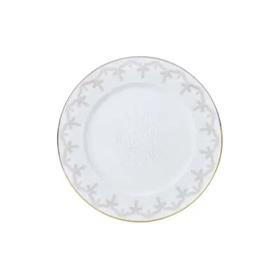 Vista Alegre Paseo 11" Dinner Plate In White;silver;gold;grey