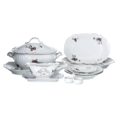 Pre-owned Vista Alegre Porcelain - Dinnerware Set -  In Gray