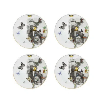 Vista Alegre Salad Or Dessert Plate In Green;gray;yellow