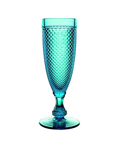 Vista Alegre Set Of 4 Bicos Flutes In Blue