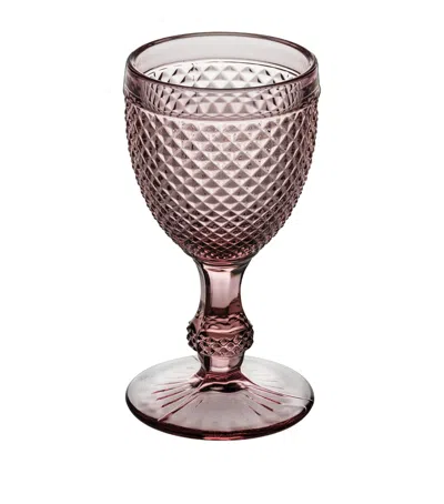 Vista Alegre Set Of 4 Bicos Rosa Water Goblets In Pink