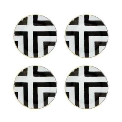 Vista Alegre Sol Y Sombra Bread And Butter Plate In Black;white