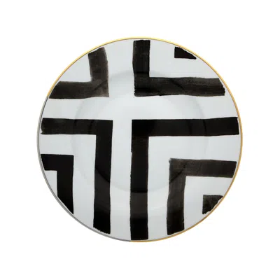 Vista Alegre Sol Y Sombra By Christian Lacroix Soup Plate In Black