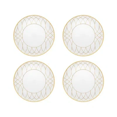 Vista Alegre Terrace 11.1024" Dinner Plate In White;gold