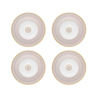 Vista Alegre Terrace 9.92" Soup Plate In White;beige;gold