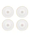 Vista Alegre Terrace Dessert/salad Plates, Set Of 4 In White