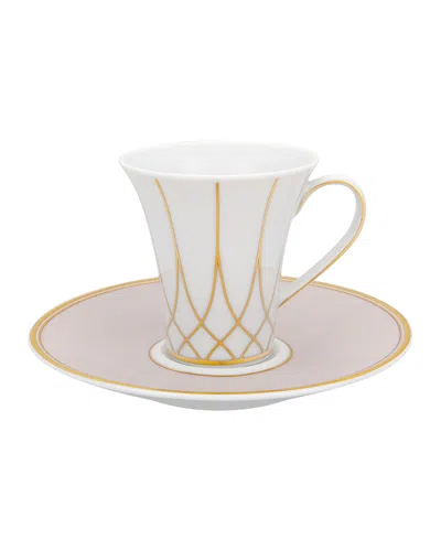 Vista Alegre Terrace Espresso Cups & Saucers, Set Of 4 In White