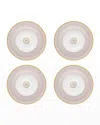 Vista Alegre Terrace Soup Plates, Set Of 4 In Lavender