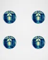 Vista Alegre The Meaning Blue Bread & Butter Plates, Set Of 4 In Blue
