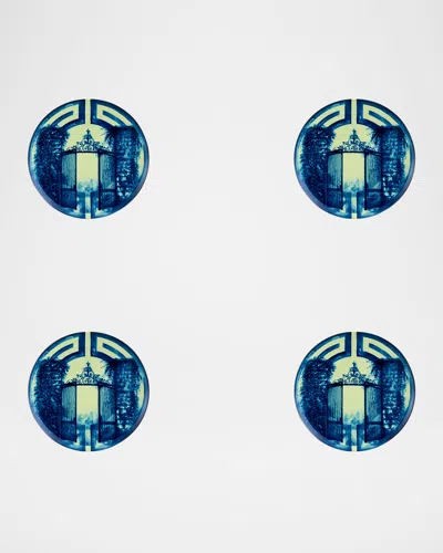 Vista Alegre The Meaning Blue Bread & Butter Plates, Set Of 4